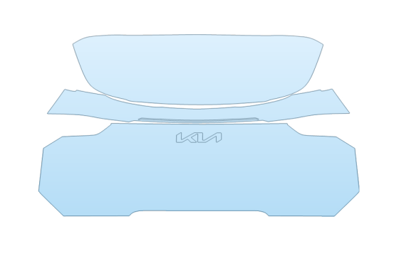 PAINT PROTECTION KIT - 2027 KIA EV9 LIGHT REAR HATCH W/EMBLEMS - PRECUT PPF CLEAR BRA WRAP