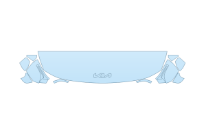 2027 KIA EV9 WIND HOOD FENDERS MIRRORS 18 INCH - (WRAPPED EDGES)
