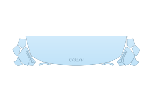 2027 KIA EV9 WIND HOOD FENDERS MIRRORS 24 INCH - (WRAPPED EDGES)
