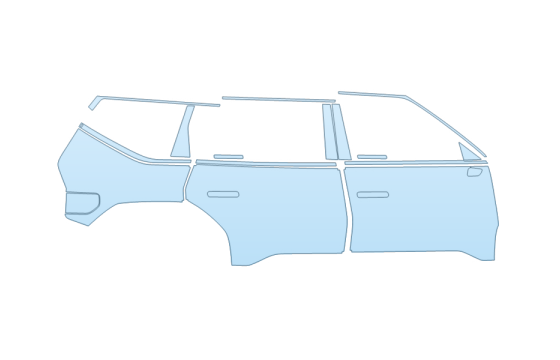 PAINT PROTECTION KIT - 2027 KIA EV9 WIND PASSENGER SIDE - PRECUT PPF CLEAR BRA WRAP
