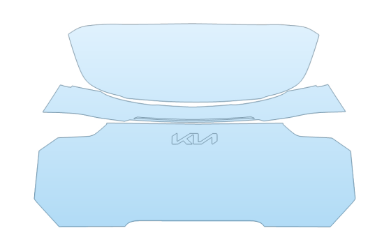 PAINT PROTECTION KIT - 2027 KIA EV9 WIND REAR HATCH W/EMBLEMS - PRECUT PPF CLEAR BRA WRAP