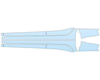 PAINT PROTECTION KIT - 2024 KIA FORTE LX ROCKERS - W/MUDFLAPS - PRECUT PPF CLEAR BRA WRAP