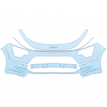 PAINT PROTECTION KIT - 2025 KIA NIRO EX BUMPER - SENSORS - PRECUT PPF CLEAR BRA WRAP