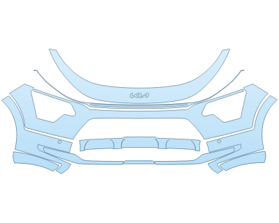 PAINT PROTECTION KIT - 2025 KIA NIRO EX BUMPER - SENSORS - PRECUT PPF CLEAR BRA WRAP