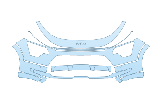 Precut PPF Kit – Clear Bra Paint Protection Film PAINT PROTECTION KIT - 2027 KIA NIRO EX BUMPER - SENSORS - PRECUT PPF CLEAR BRA WRAP