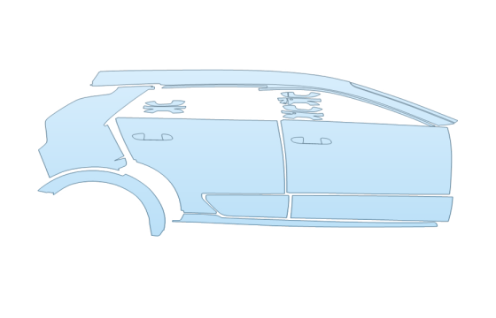 PAINT PROTECTION KIT - 2027 KIA NIRO EX PASSENGER SIDE - PRECUT PPF CLEAR BRA WRAP
