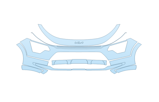 Precut PPF Kit – Clear Bra Paint Protection Film PAINT PROTECTION KIT - 2027 KIA NIRO EX TOURING BUMPER - PRECUT PPF CLEAR BRA WRAP