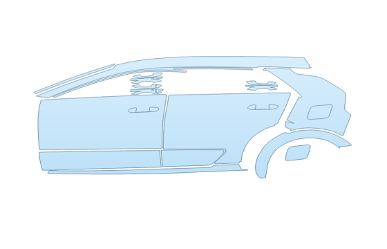 PAINT PROTECTION KIT - 2027 KIA NIRO EX TOURING DRIVER SIDE - PRECUT PPF CLEAR BRA WRAP
