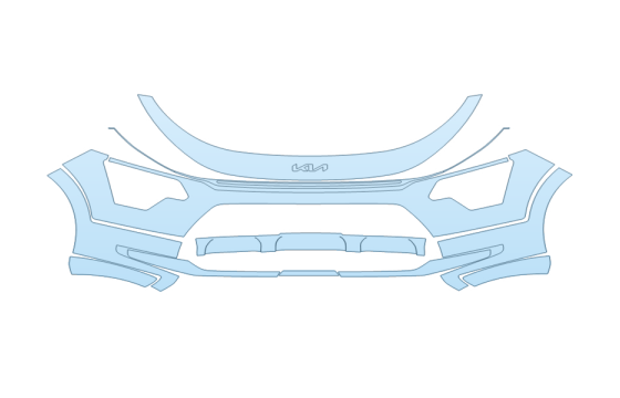 PAINT PROTECTION KIT - 2027 KIA NIRO LX BUMPER - PRECUT PPF CLEAR BRA WRAP