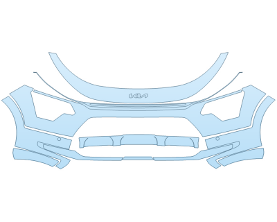 PAINT PROTECTION KIT - 2024 KIA NIRO LX BUMPER - SENSORS - PRECUT PPF CLEAR BRA WRAP