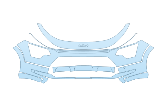 Precut PPF Kit – Clear Bra Paint Protection Film PAINT PROTECTION KIT - 2027 KIA NIRO LX BUMPER - SENSORS - PRECUT PPF CLEAR BRA WRAP