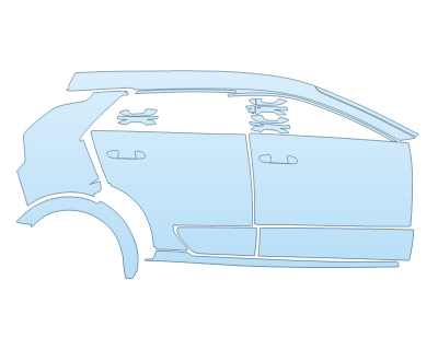 PAINT PROTECTION KIT - 2024 KIA NIRO LX PASSENGER SIDE - PRECUT PPF CLEAR BRA WRAP
