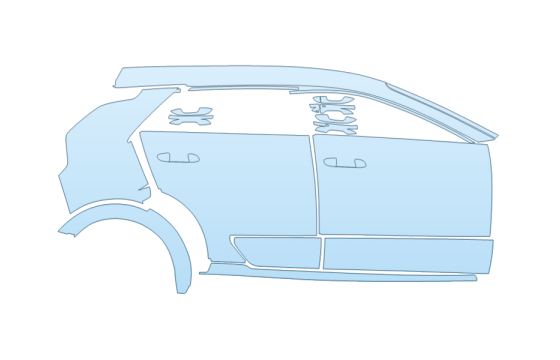 PAINT PROTECTION KIT - 2027 KIA NIRO LX PASSENGER SIDE - PRECUT PPF CLEAR BRA WRAP