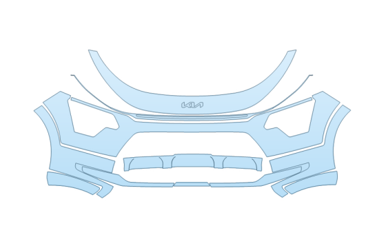 PAINT PROTECTION KIT - 2027 KIA NIRO SX BUMPER - PRECUT PPF CLEAR BRA WRAP