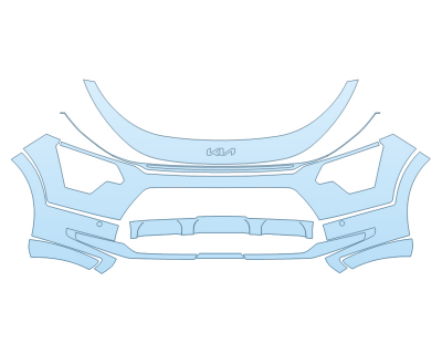 PAINT PROTECTION KIT - 2025 KIA NIRO SX BUMPER - SENSORS - PRECUT PPF CLEAR BRA WRAP