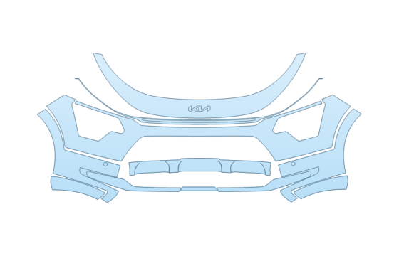 Precut PPF Kit – Clear Bra Paint Protection Film PAINT PROTECTION KIT - 2027 KIA NIRO SX BUMPER - SENSORS - PRECUT PPF CLEAR BRA WRAP
