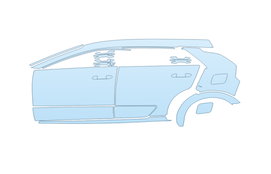 PAINT PROTECTION KIT - 2027 KIA NIRO SX DRIVER SIDE - PRECUT PPF CLEAR BRA WRAP
