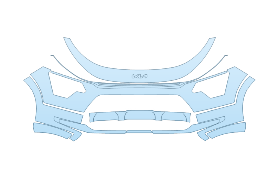 Precut PPF Kit – Clear Bra Paint Protection Film PAINT PROTECTION KIT - 2027 KIA NIRO SX TOURING BUMPER - PRECUT PPF CLEAR BRA WRAP