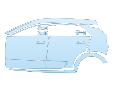 PAINT PROTECTION KIT - 2025 KIA NIRO EV WAVE DRIVER SIDE - PRECUT PPF CLEAR BRA WRAP