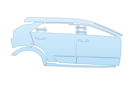 PAINT PROTECTION KIT - 2027 KIA NIRO EV WAVE PASSENGER SIDE - PRECUT PPF CLEAR BRA WRAP