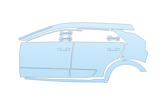 Precut PPF Kit – Clear Bra Paint Protection Film PAINT PROTECTION KIT - 2027 KIA NIRO EV WIND DRIVER SIDE - PRECUT PPF CLEAR BRA WRAP