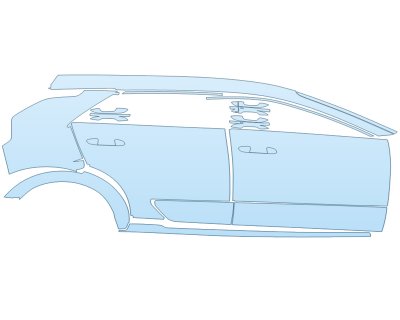 PAINT PROTECTION KIT - 2025 KIA NIRO EV WIND PASSENGER SIDE - PRECUT PPF CLEAR BRA WRAP