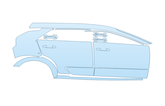 PAINT PROTECTION KIT - 2027 KIA NIRO EV WIND PASSENGER SIDE - PRECUT PPF CLEAR BRA WRAP