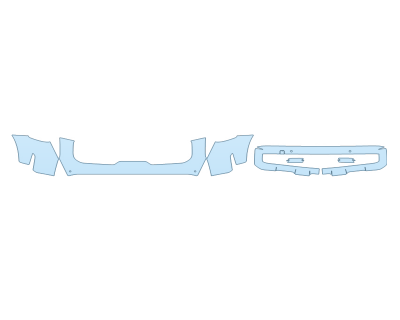 PAINT PROTECTION KIT - 2024 KIA TELLURIDE X-LINE BUMPER (MULTI PIECE) - SENSORS - PRECUT PPF CLEAR BRA WRAP