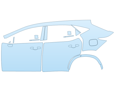 PAINT PROTECTION KIT - 2025 LEXUS NX 350H BASE DRIVER SIDE - PRECUT PPF CLEAR BRA WRAP