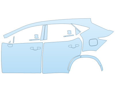 PAINT PROTECTION KIT - 2025 LEXUS NX 450H+ BASE DRIVER SIDE - PRECUT PPF CLEAR BRA WRAP