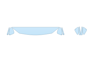 2027 LEXUS RX 350 PREMIUM HOOD FENDERS MIRRORS 12 INCH - (WRAPPED EDGES)