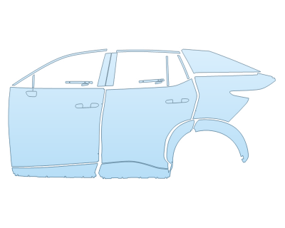 PAINT PROTECTION KIT - 2024 LEXUS RZ 450E PREMIUM DRIVER SIDE - PRECUT PPF CLEAR BRA WRAP