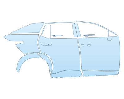 PAINT PROTECTION KIT - 2024 LEXUS RZ 450E PREMIUM PASSENGER SIDE - PRECUT PPF CLEAR BRA WRAP