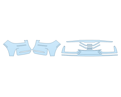 PAINT PROTECTION KIT - 2025 LINCOLN CORSAIR GRAND TOURING BUMPER (MULTI PIECE) - PRECUT PPF CLEAR BRA WRAP