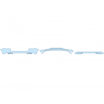 PAINT PROTECTION KIT - 2024 LINCOLN NAUTILUS PREMIERE REAR BUMPER (MULTI PIECE) - PRECUT PPF CLEAR BRA WRAP