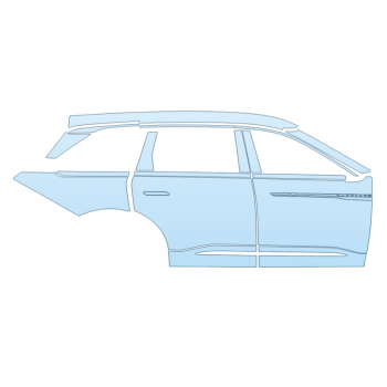 PAINT PROTECTION KIT - 2024 LINCOLN NAUTILUS PREMIERE PASSENGER SIDE - PRECUT PPF CLEAR BRA WRAP