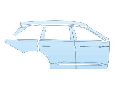 PAINT PROTECTION KIT - 2024 LINCOLN NAUTILUS RESERVE PASSENGER SIDE - PRECUT PPF CLEAR BRA WRAP