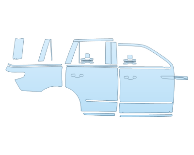 PAINT PROTECTION KIT - 2024 LINCOLN NAVIGATOR BLACK LABEL PASSENGER SIDE - PRECUT PPF CLEAR BRA WRAP