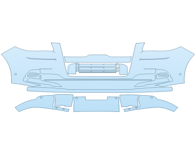 PAINT PROTECTION KIT - 2024 LINCOLN NAVIGATOR PREMIERE BUMPER - SENSORS - PRECUT PPF CLEAR BRA WRAP