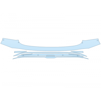 PAINT PROTECTION KIT - 2025 LUCID AIR GRAND TOURING REAR BUMPER - SENSORS - PRECUT PPF CLEAR BRA WRAP