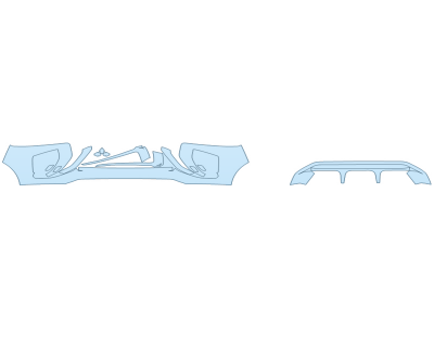PAINT PROTECTION KIT - 2024 MITSUBISHI ECLIPSE CROSS SEL BUMPER (MULTI PIECE) - PRECUT PPF CLEAR BRA WRAP