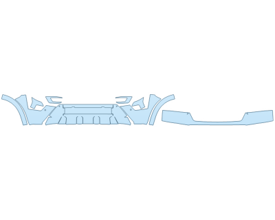 PAINT PROTECTION KIT - 2024 NISSAN ARMADA S BUMPER (MULTI PIECE) - SENSORS - PRECUT PPF CLEAR BRA WRAP