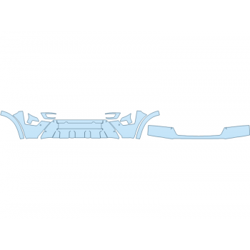 PAINT PROTECTION KIT - 2024 NISSAN ARMADA S BUMPER (MULTI PIECE) - SENSORS - PRECUT PPF CLEAR BRA WRAP