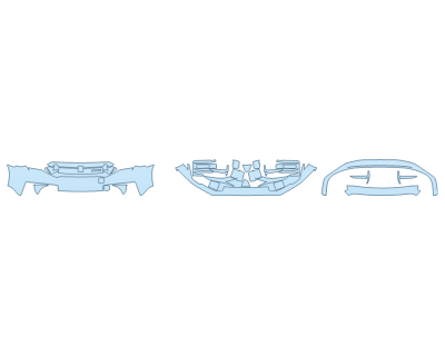 PAINT PROTECTION KIT - 2024 NISSAN GT-R NISMO BUMPER (MULTI PIECE) - PRECUT PPF CLEAR BRA WRAP