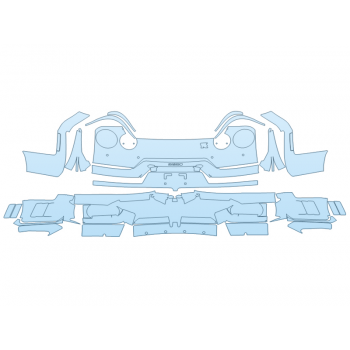 PAINT PROTECTION KIT - 2024 NISSAN GT-R NISMO REAR BUMPER - SENSORS - PRECUT PPF CLEAR BRA WRAP