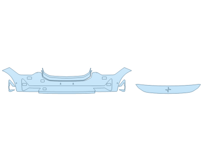 PAINT PROTECTION KIT - 2024 POLESTAR II BASE BUMPER (MULTI PIECE) - SENSORS - PRECUT PPF CLEAR BRA WRAP