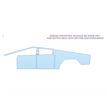 PAINT PROTECTION KIT - 2025 TESLA CYBERTRUCK AWD (WRAPPED EDGES) - DRIVER SIDE - PRECUT PPF CLEAR BRA WRAP