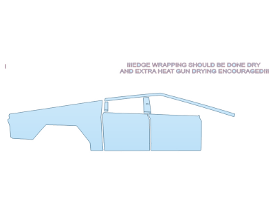 PAINT PROTECTION KIT - 2025 TESLA CYBERTRUCK AWD (WRAPPED EDGES) - PASSENGER SIDE - PRECUT PPF CLEAR BRA WRAP
