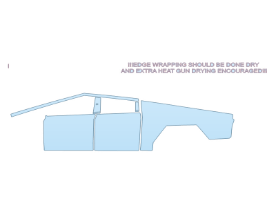 PAINT PROTECTION KIT - 2025 TESLA CYBERTRUCK RWD (WRAPPED EDGES) - DRIVER SIDE - PRECUT PPF CLEAR BRA WRAP