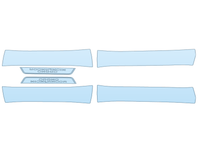 PAINT PROTECTION KIT - 2024 TOYOTA GRAND HIGHLANDER HYBRID XLE DOOR SILLS - PRECUT PPF CLEAR BRA WRAP